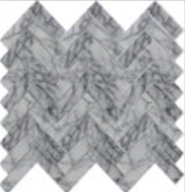 Herringbone Snow Plum Mosaic Tile