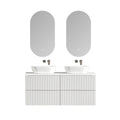MELA BRITTANY 1500 Fluted Wall Hung Vanity with 4 Drawers in Matt White