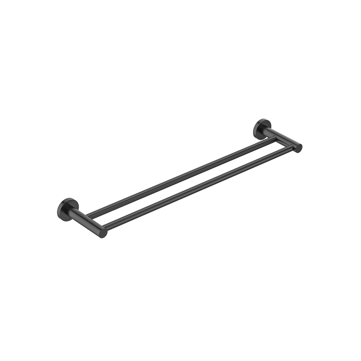 MELA BRUNO 600 Double Towel Rail, Light Gun Metal, BRU.TR.600D.GM