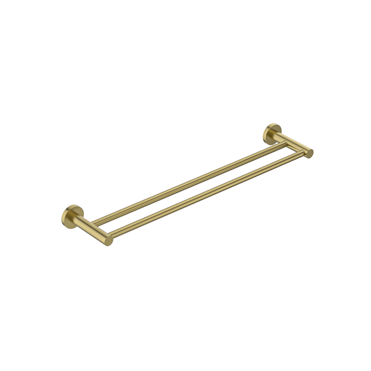 MELA BRUNO 600 Double Towel Rail, Brushed Brass, BRU.TR.600D.BB