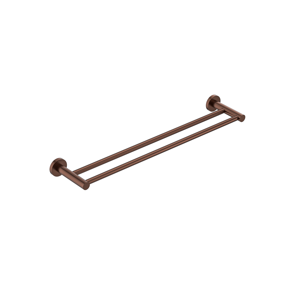 MELA BRUNO 600 Double Towel Rail, Brushed Copper, BRU.TR.600D.BC