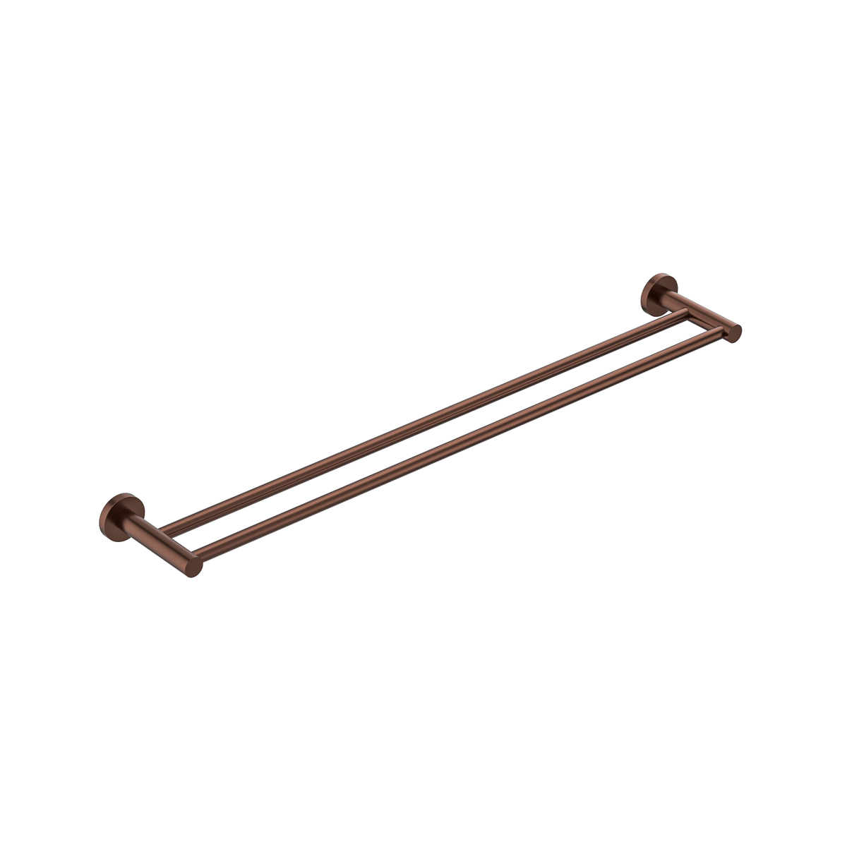 MELA BRUNO 800 Double Towel Rail, Brushed Copper, BRU.TR.800D.BC