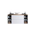 MELA CLARK 1200 Wall Hung Vanity with 2 Drawers & 2 Open Shelves in Gloss White