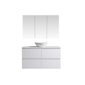 MELA CLARK 1200 Wall Hung Vanity with Drawers in Gloss White