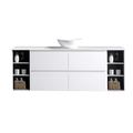 MELA CLARK 1800 Wall Hung Vanity with 2 Drawers & 2 Open Shelves