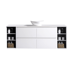 MELA CLARK 1800 Wall Hung Vanity with 2 Drawers & 2 Open Shelves
