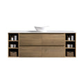 MELA CLARK 1800 Wall Hung Vanity with 4 Drawers & 2 Open Shelves in Snafell