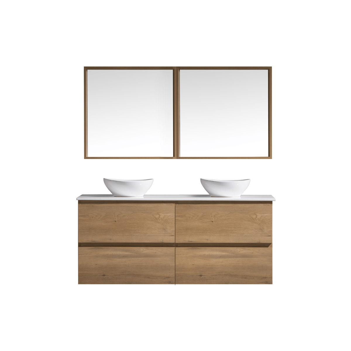MELA CLARK 1800 Double Wall Hung Vanity with 4 Drawers in Snafell