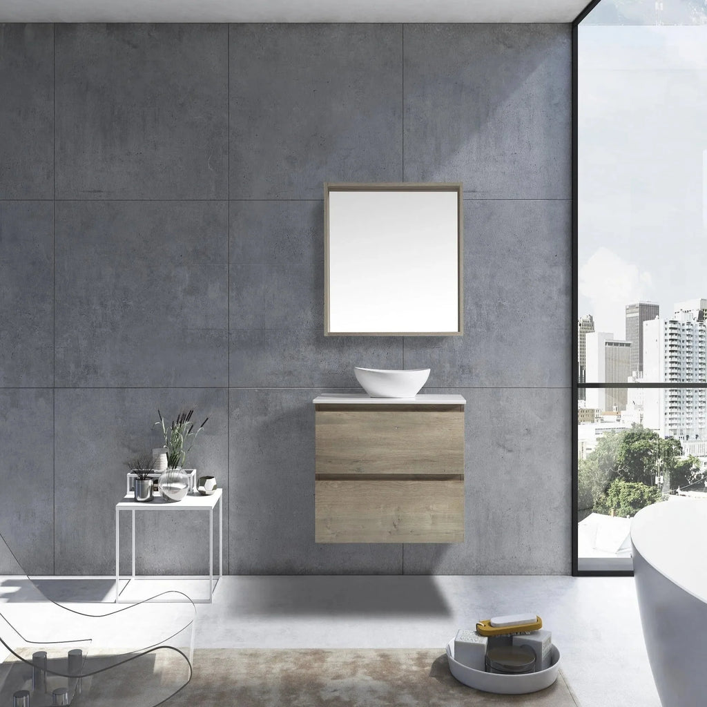 MELA CLARK 750 Wall Hung Vanity with 2 Drawers in Sorrento Oak