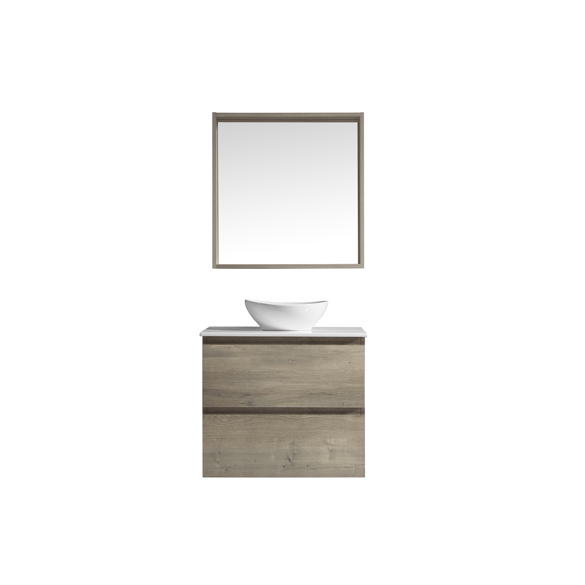 MELA CLARK 900 Wall Hung Vanity with 2 Drawers in Sorrento Oak