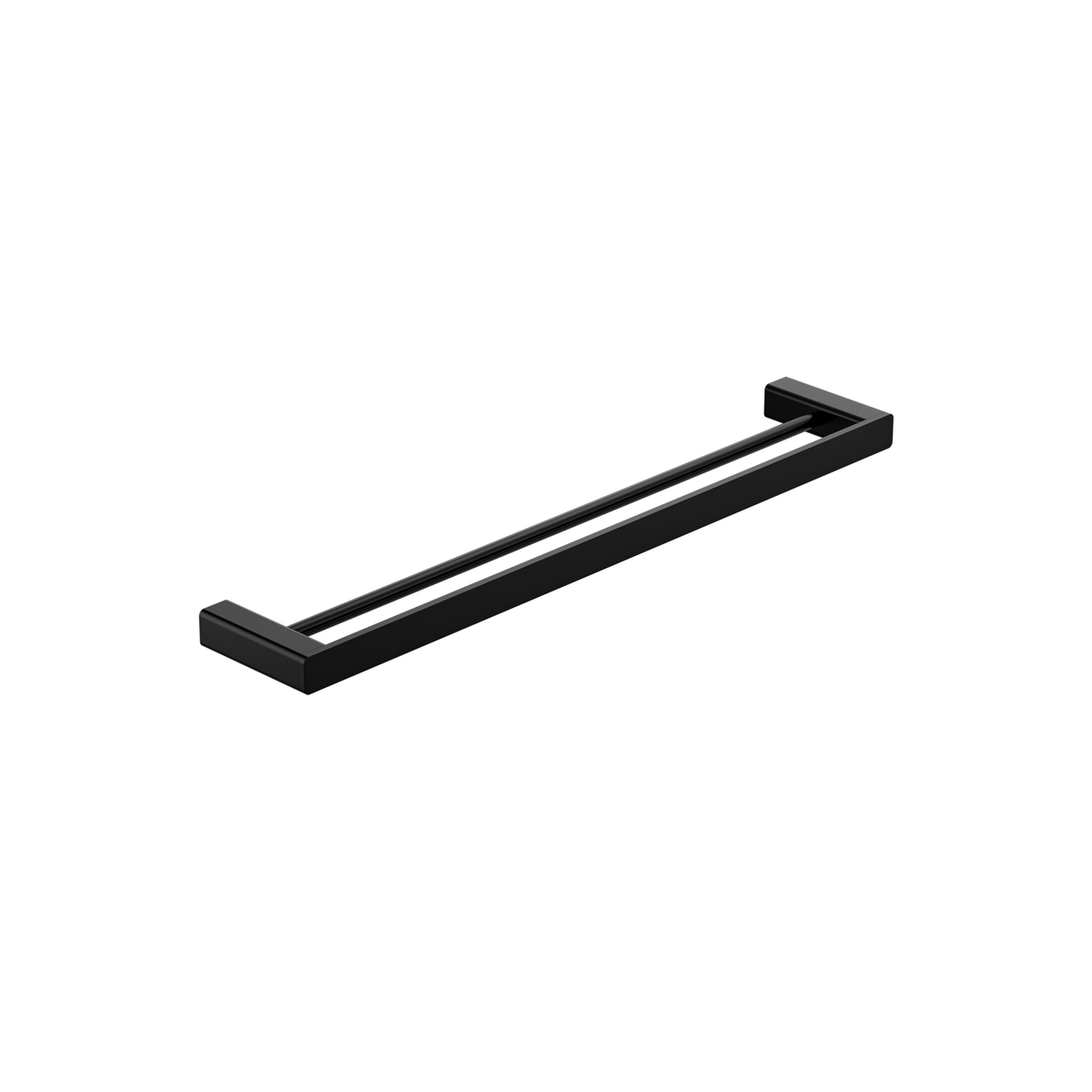 MELA FLOVA 600 Double Towel Rail Matt Black (FLO.TR.600D.BK) – view 1