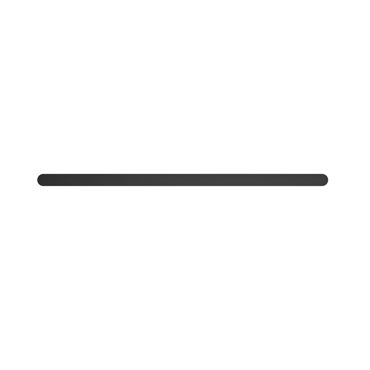MELA FLOVA 600 Single Towel Rail, Matt Black, FLO.TR.600S.BK, view 2