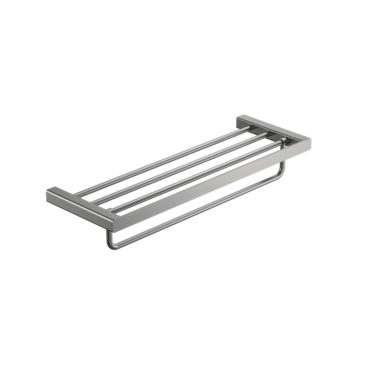 MELA FLOVA Bath Towel Shelf in Brushed Nickel