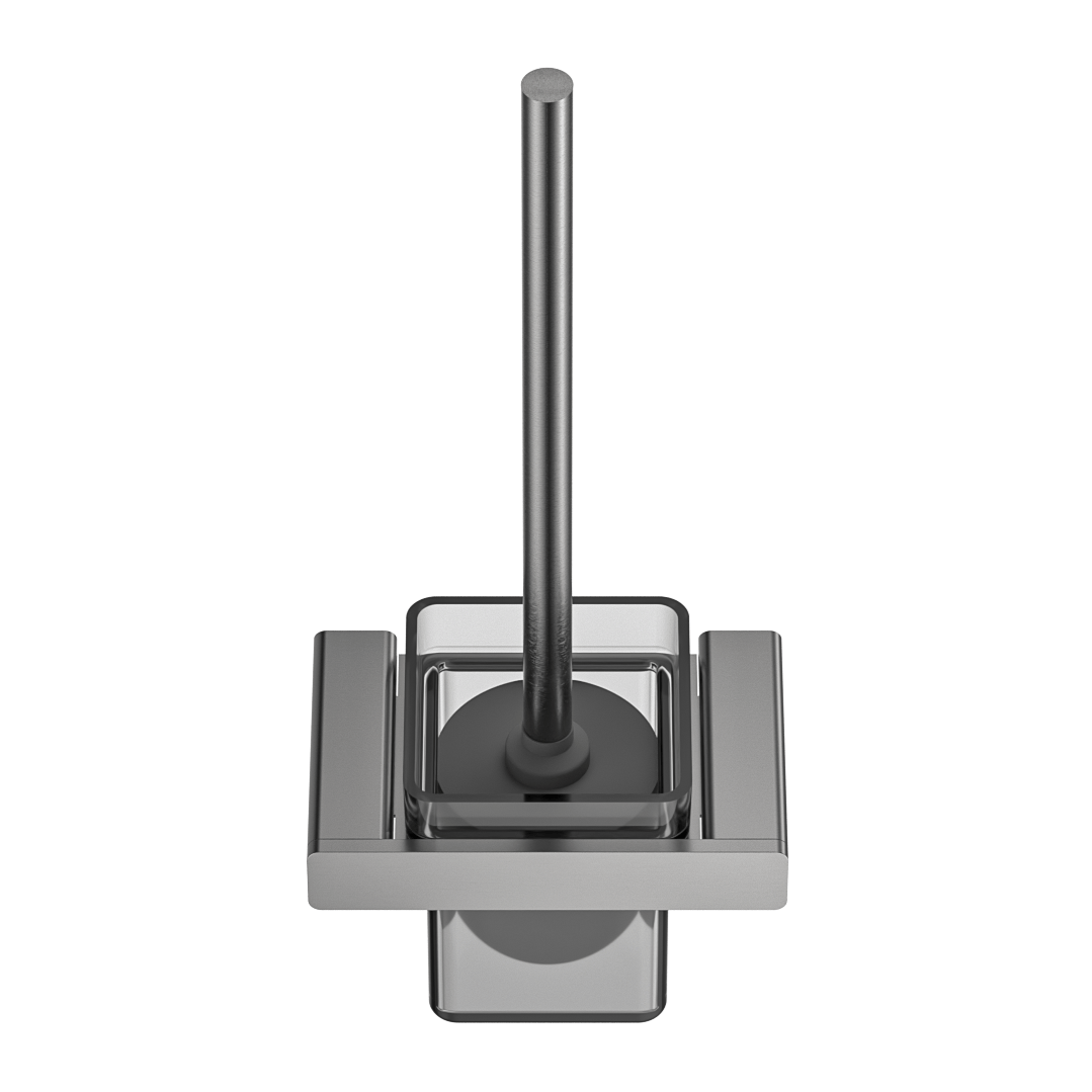 MELA FLOVA Toilet Brush Holder, Brushed Nickel, FLO.TBH.001.BN