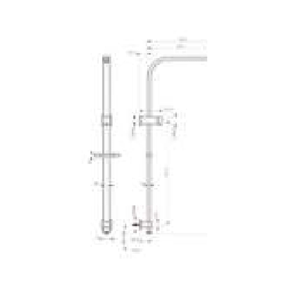 MELA FLOVA Combination Shower Set with Rail technical drawing