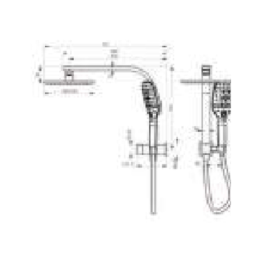 MELA FLOVA Combination Shower Set without Rail technical drawing