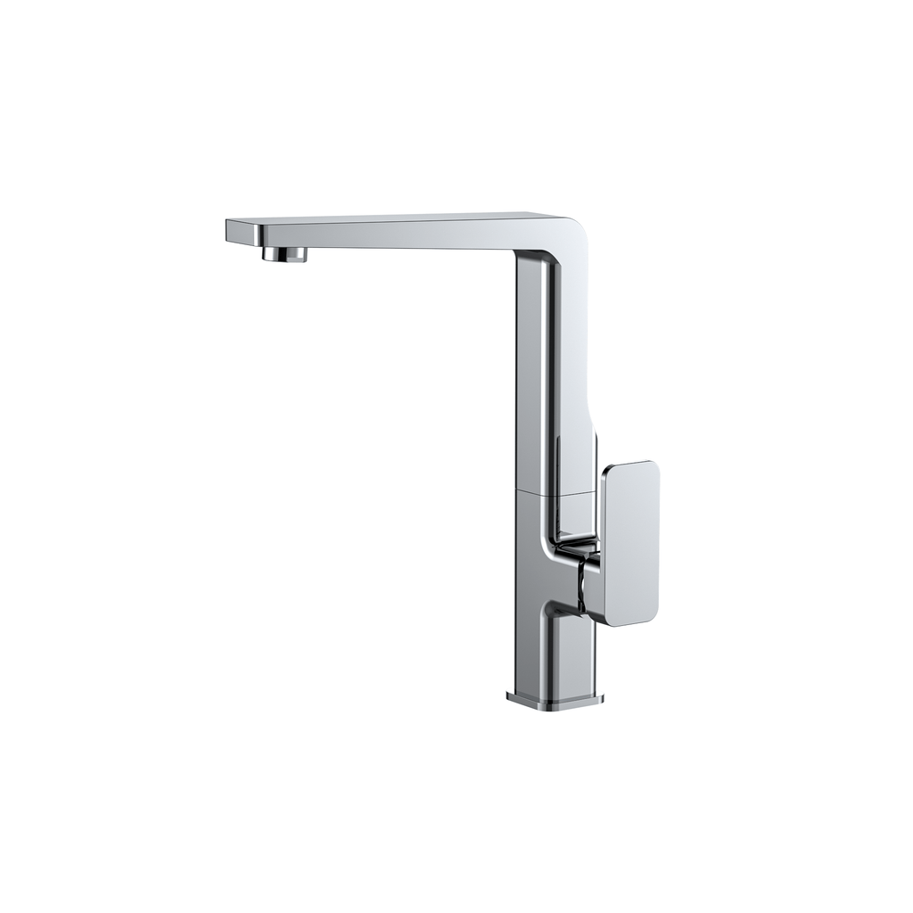 MELA FLOVA Gooseneck Kitchen Mixer in Chrome