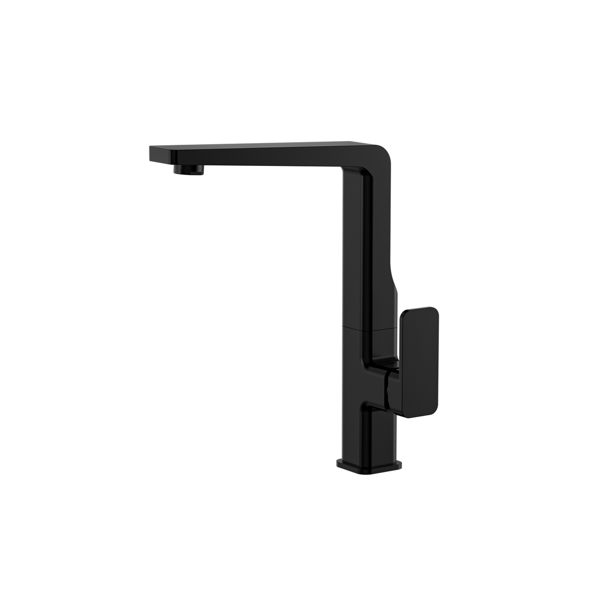 MELA FLOVA Gooseneck Kitchen Mixer - Matt Black