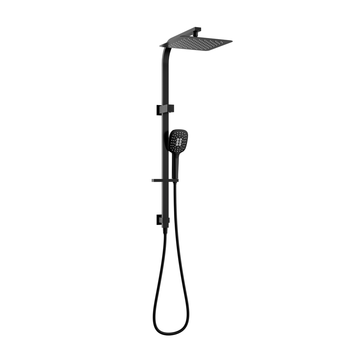 MELA FLOVA Combination Shower Set with Rail in Matt Black
