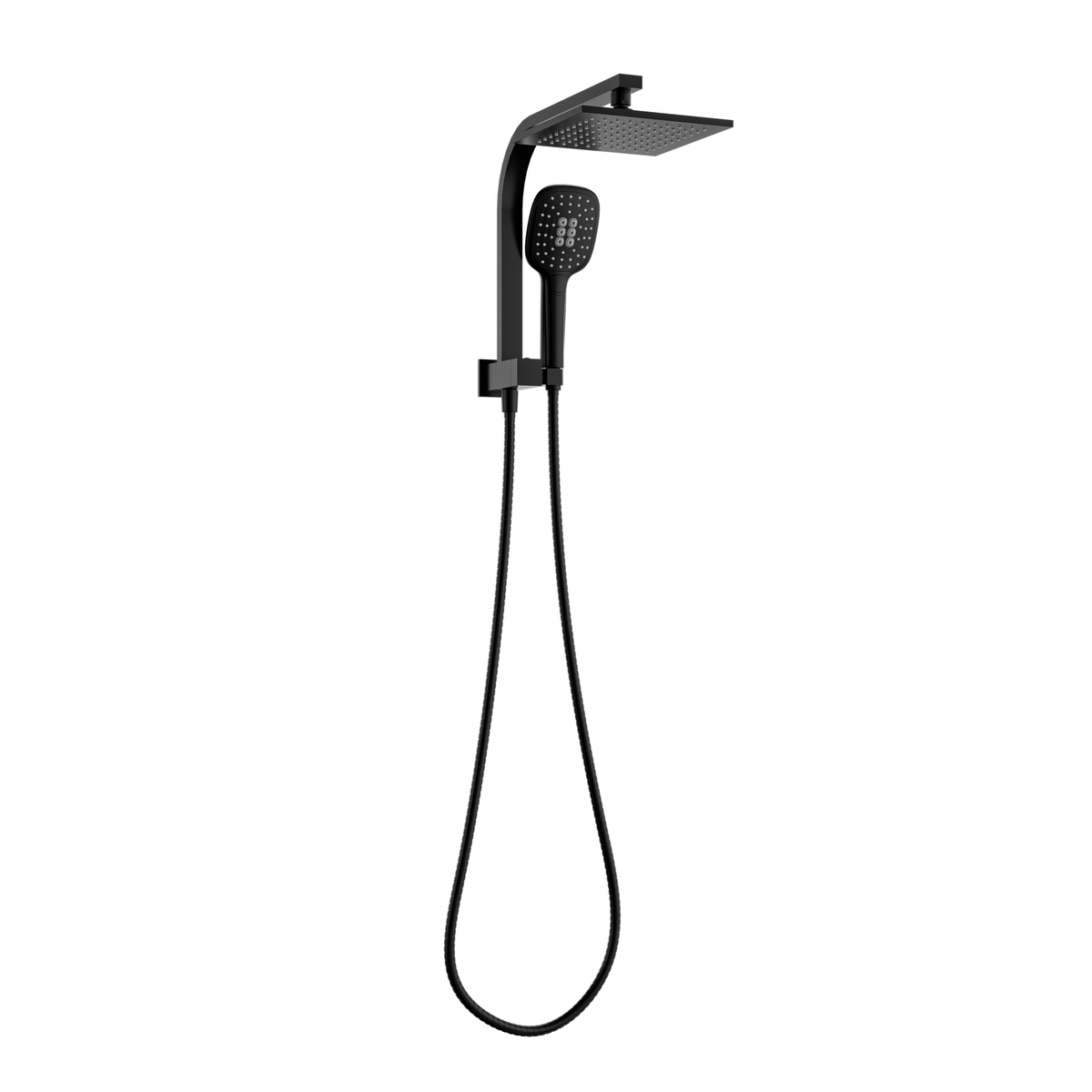 MELA FLOVA Combination Shower Set without Rail in Matt Black