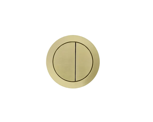 MELA Toilet Flush Button in Brushed Brass