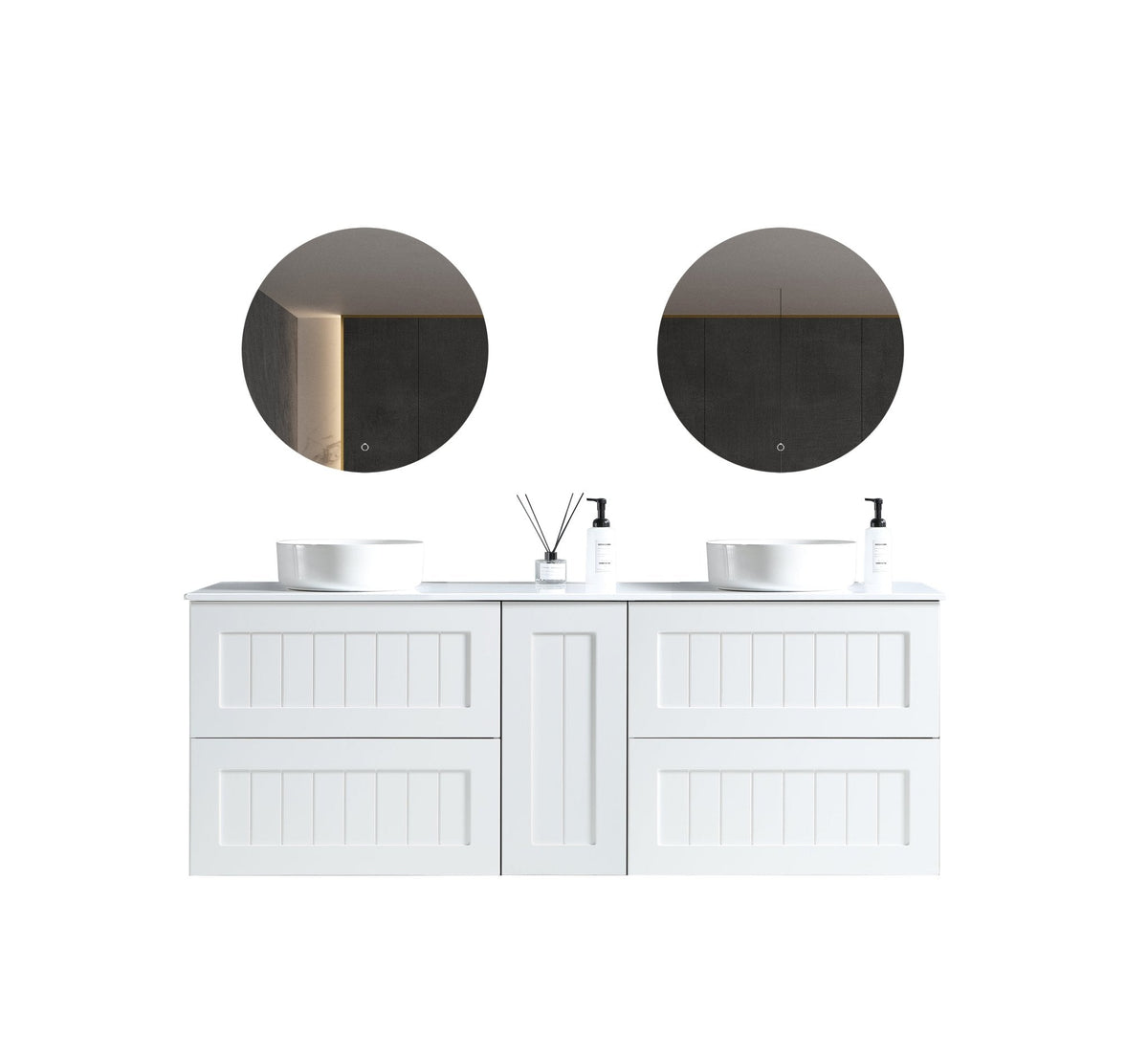 MELA HAMPTON 1500 Wall Hung Vanity with 4 Drawers & Door