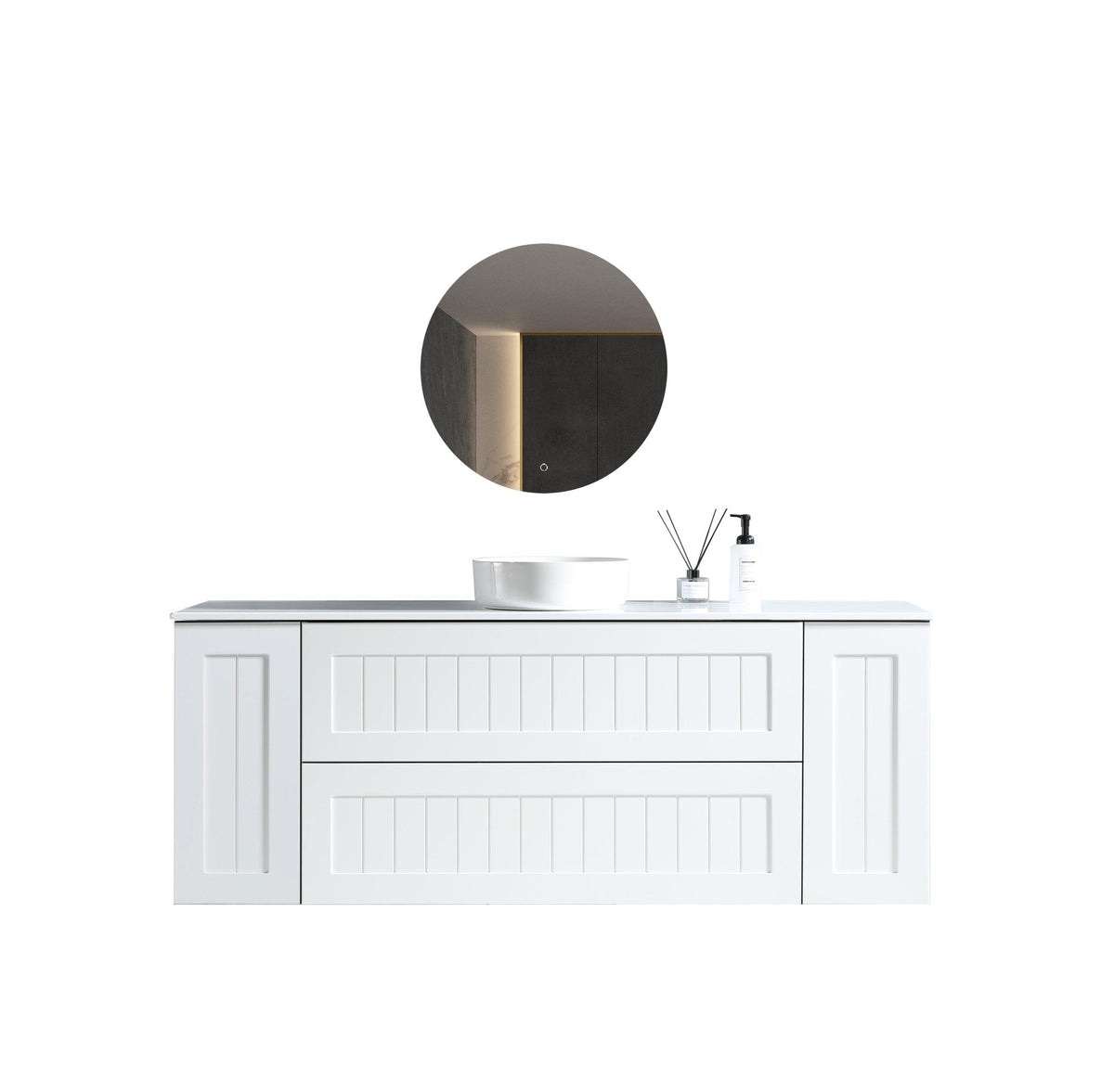 MELA HAMPTON 1800 Wall Hung Vanity with 2 Doors & 2 Drawers