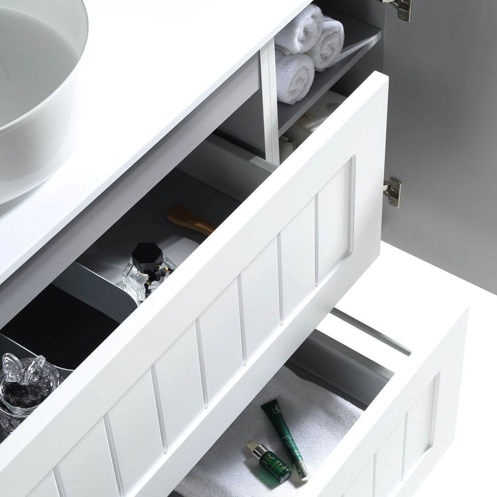 MELA HAMPTON 900 Wall Hung Vanity with Door & Drawers, view 4