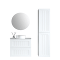 MELA CLASSIC 900 Matt White Wall Hung Vanity with 2 Drawers, Hampton
