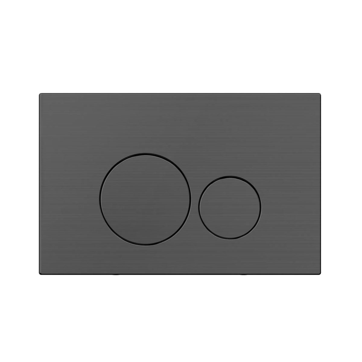 MELA In Wall Toilet Button Round in Gun Metal