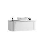 MELA LUNA 1200 Curved Wall Hung Vanity with Drawer, view 3