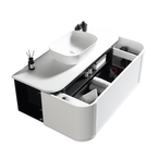 MELA LUNA 1200 Curved Wall Hung Vanity with Drawer, view 4