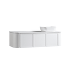 MELA LUNA 1500 Curved Wall Hung Vanity with 2 Doors & Drawer, view 3