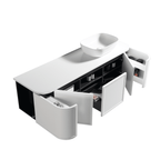 MELA LUNA 1500 Curved Wall Hung Vanity with 2 Doors & Drawer, view 4