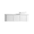 MELA LUNA 1500 Curved Wall Hung Vanity with 2 Doors & Drawer