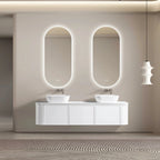 MELA LUNA 1800 Curved Wall Hung Vanity with 2 Doors & Drawer, view 2