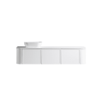 MELA LUNA 1800 Curved Wall Hung Vanity with 2 Doors & Drawer