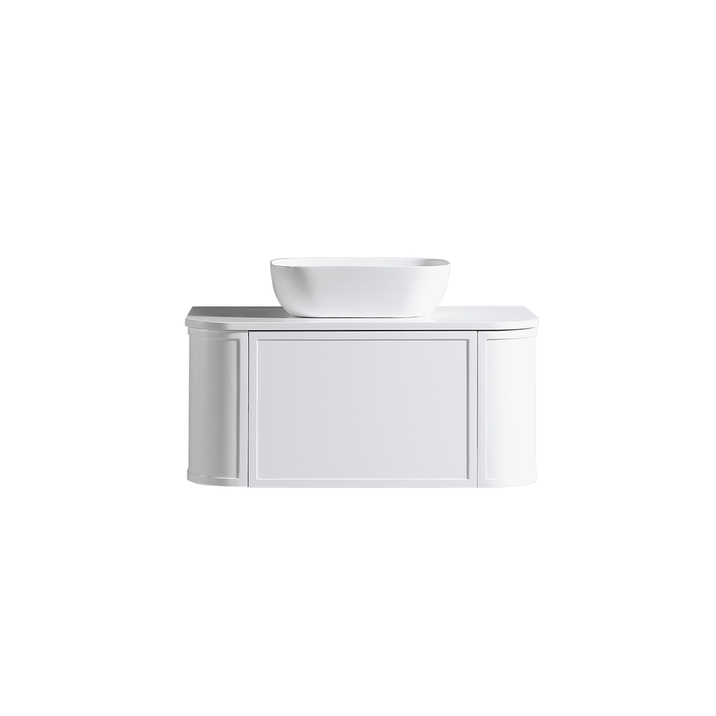 MELA LUNA 900 Curved Wall Hung Vanity with Drawer