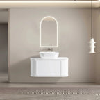 MELA LUNA 900 Curved Wall Hung Vanity with Drawer, view 2