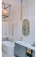 MELA MIA 450 framed oval bathroom mirror