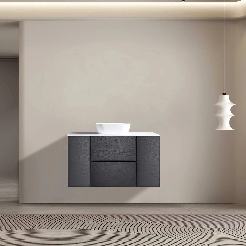 MELA MILANO 1200 Wall Hung Vanity with 2 Doors & Drawers, view 2