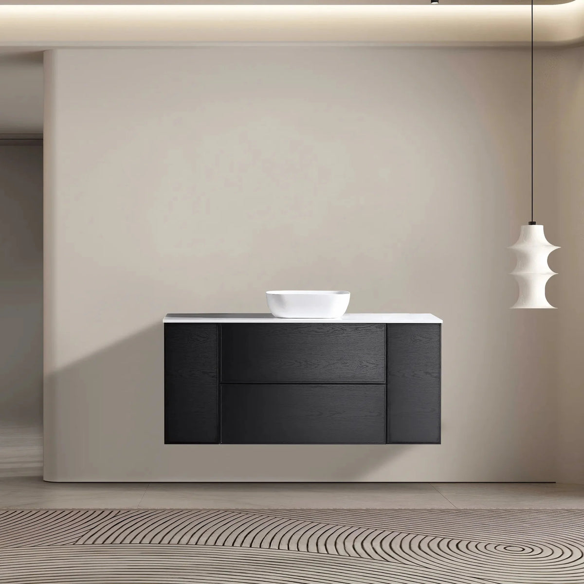 MELA MILANO 1500 Wall Hung Vanity with 2 Doors & Drawers, view 2