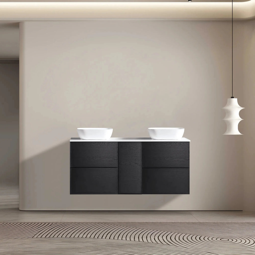 MELA MILANO 1500 Wall Hung Vanity with Door & 2 Drawers, view 2