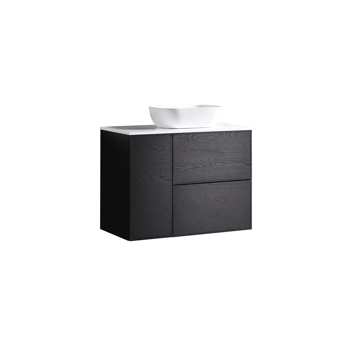 MELA MILANO 900 Wall Hung Vanity with Door & Drawers, view 3