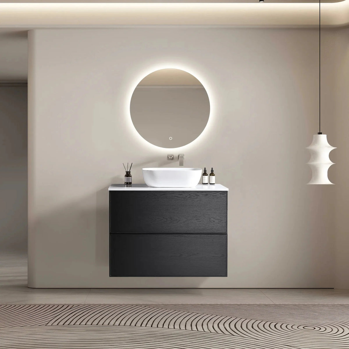 MELA MILANO 900 Wall Hung Vanity with Drawers, view 2