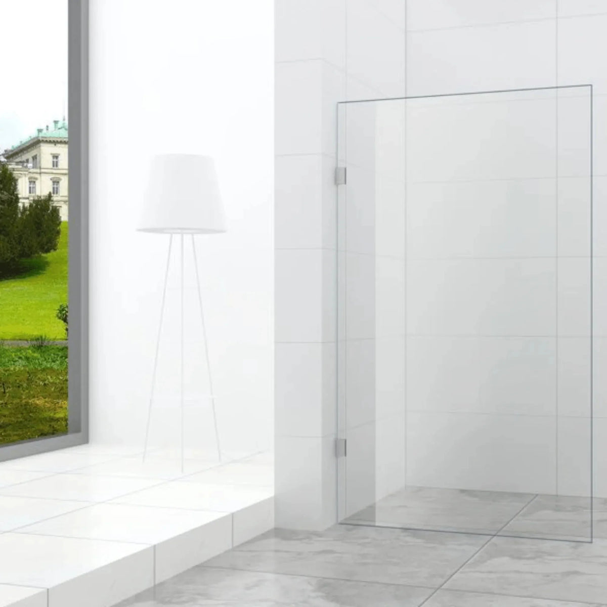 MELA MORRIS Frameless Shower Panel in 700 x 2000mm