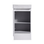 MELA MOSES 400 Wall Hung Powder Room Vanity with Door in Gloss White, view 3