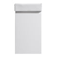 MELA MOSES 400 Wall Hung Powder Room Vanity with Door in Gloss White