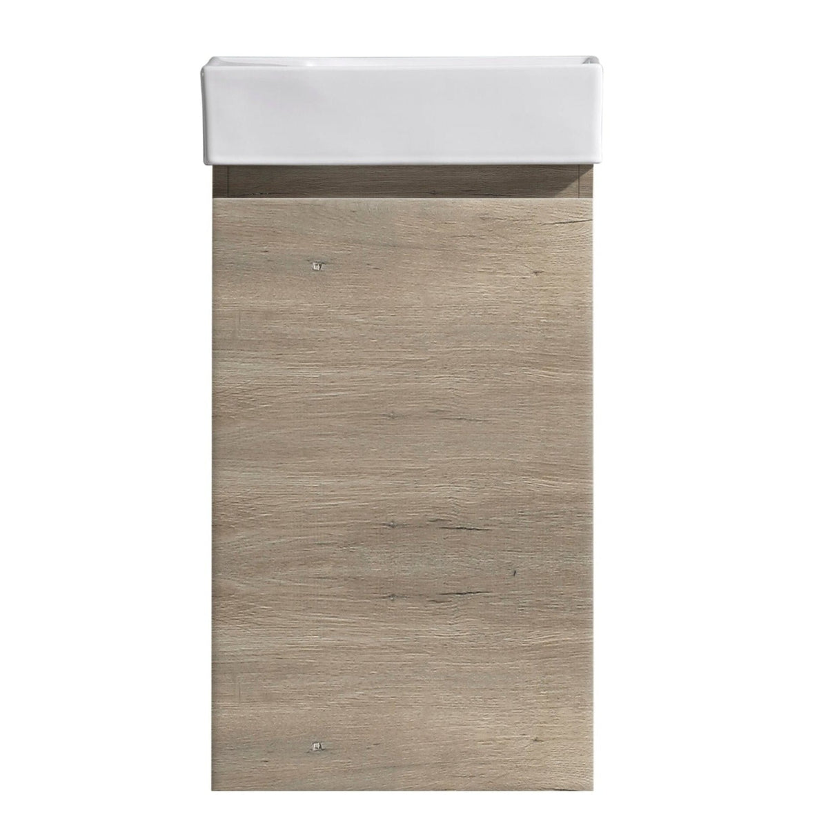 MELA MOSES 400 Wall Hung Powder Room Vanity with Door in Sorrento Oak