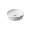 MELA NUIE Above Counter Basin, gloss white fluted ceramic (NUIE.ABOVE)